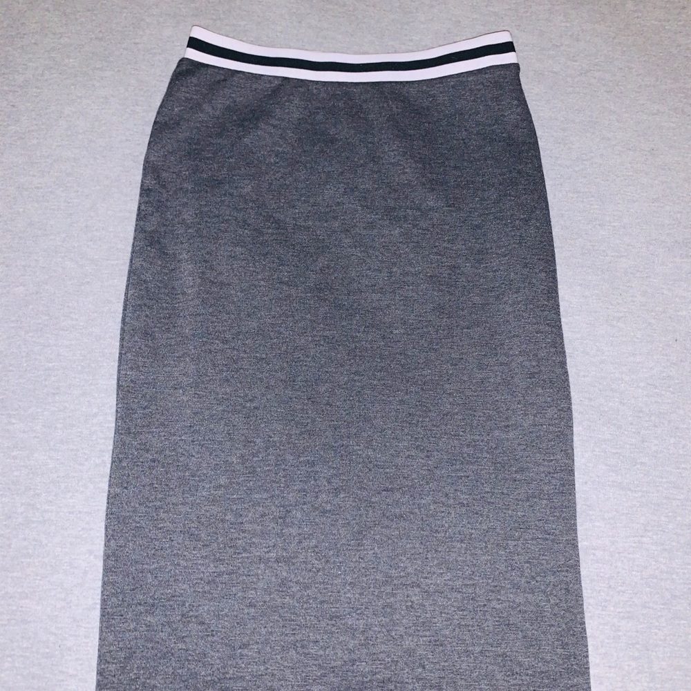 Dark grey knee length pencil skirt